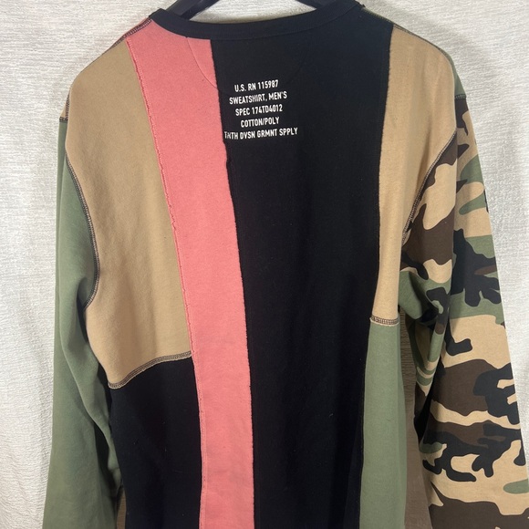 10.Deep Tenth Division Camouflage and Colorblock Crewneck Sweater - Picture 3 of 4